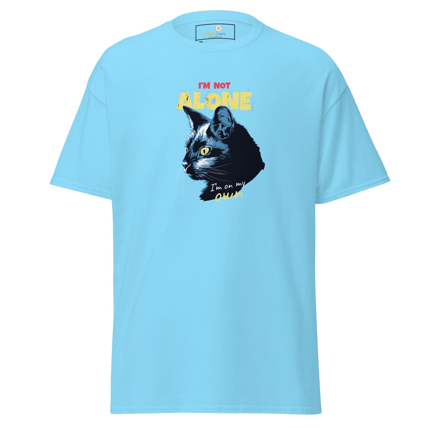 T-shirt classique unisexe - ANIMAUX CHAT PAS SEUL - GRAND