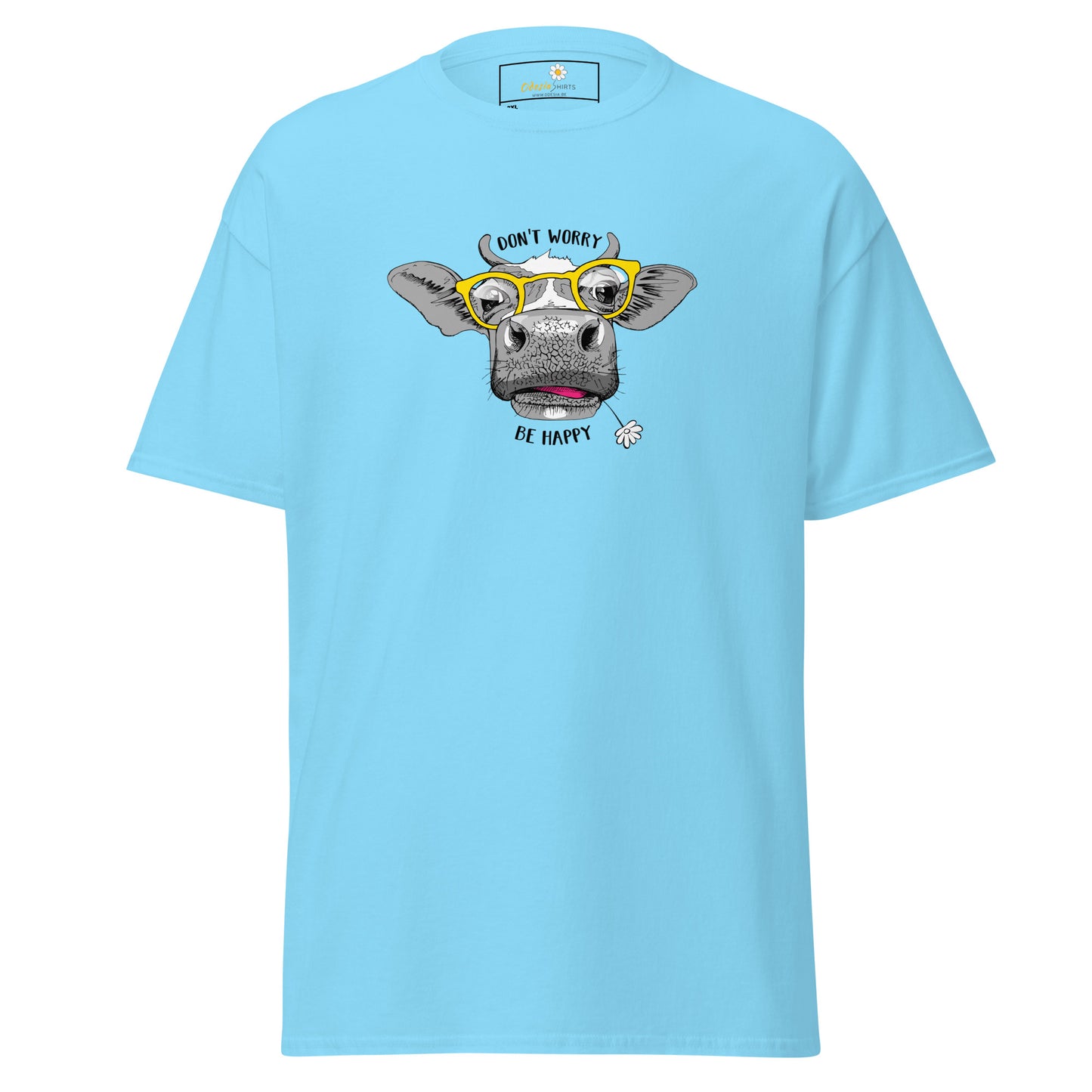 T-shirt classique unisexe - ANIMAUX FUN VACHE LUNETTES - GRAND