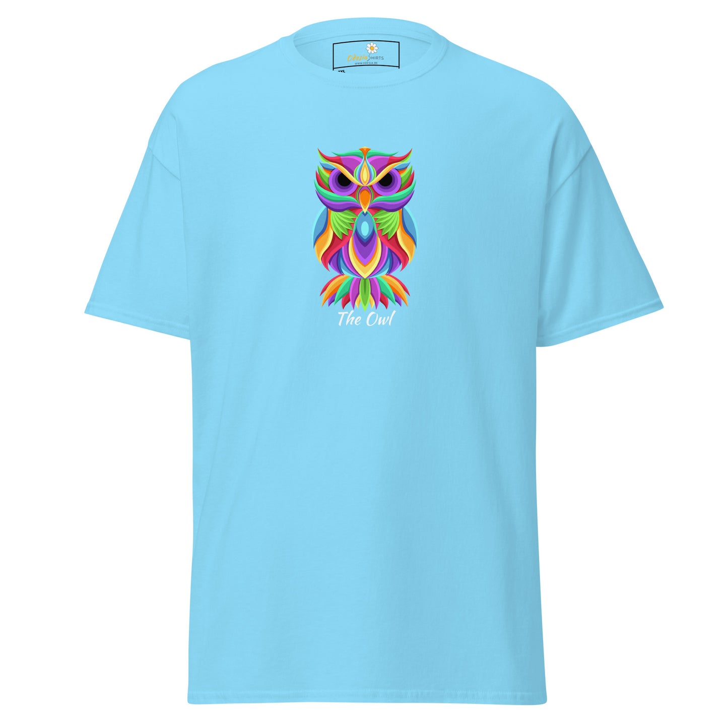 T-shirt classique unisexe - ANIMAUX HIBOUX COULEURS - GRAND