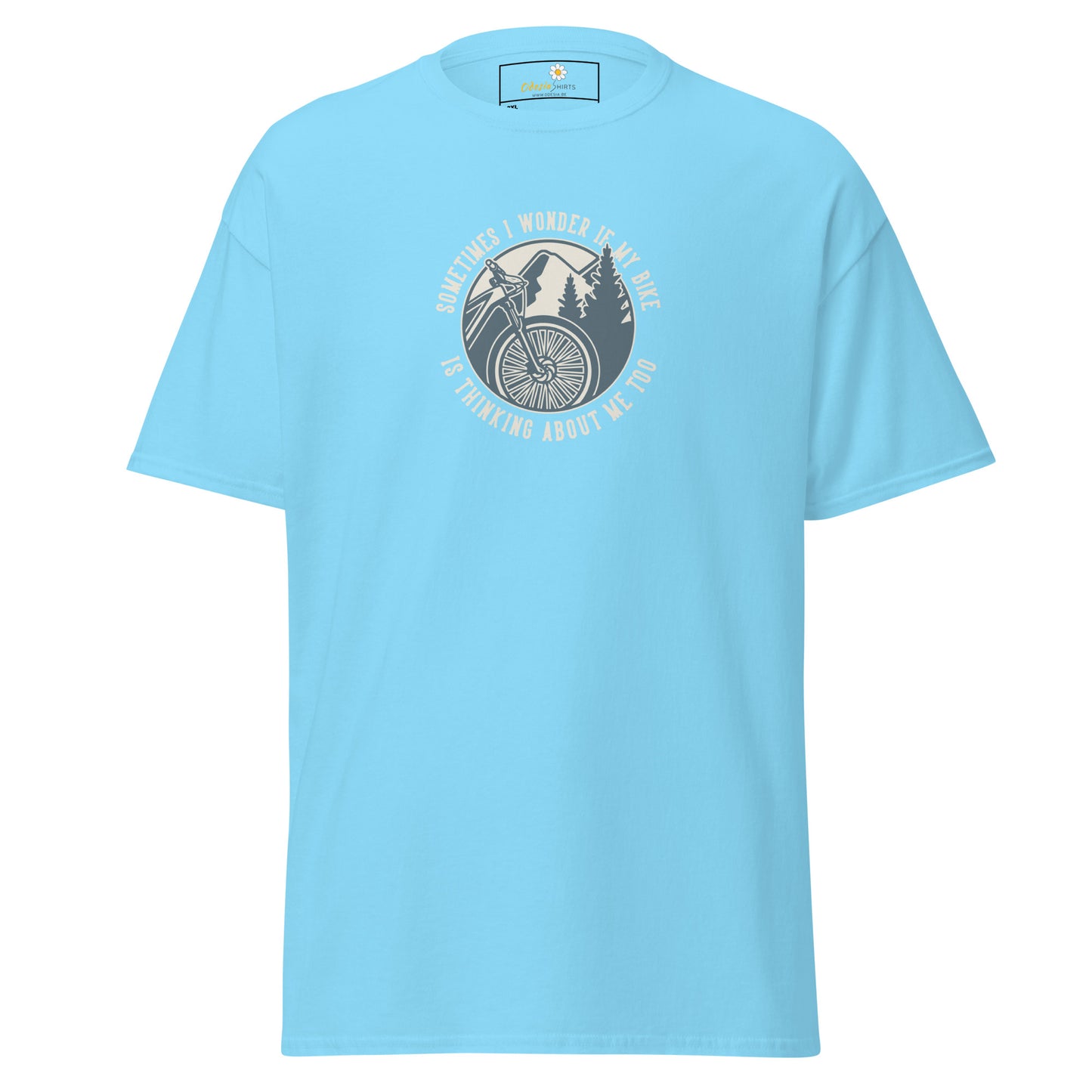 Unisex classic t-shirt - ADVENTURE SPORT CIRCLE BIKE WONDERING - BIG