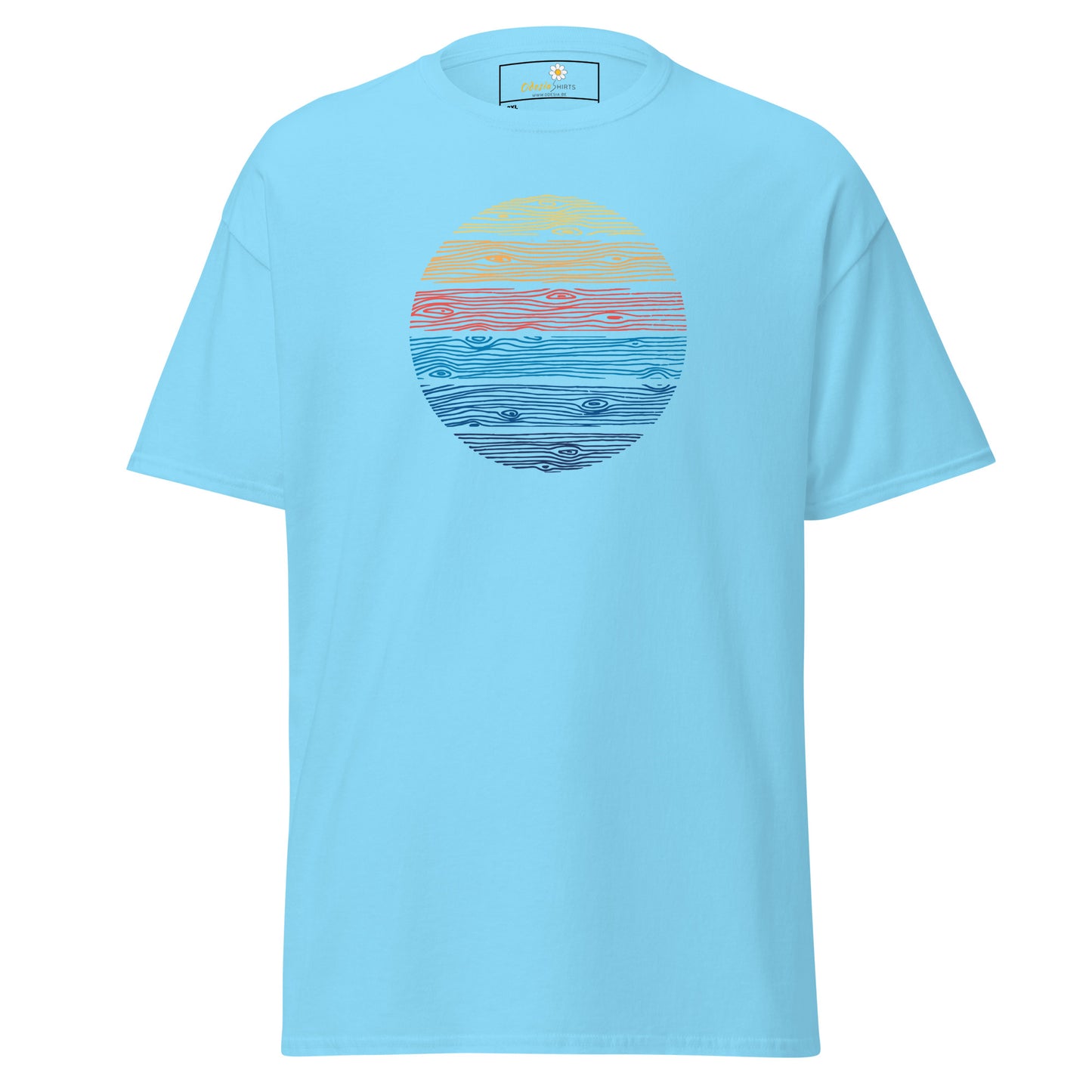 T-shirt classique unisexe - ABSTRACT COLOR CIRCLE WOOD - BIG