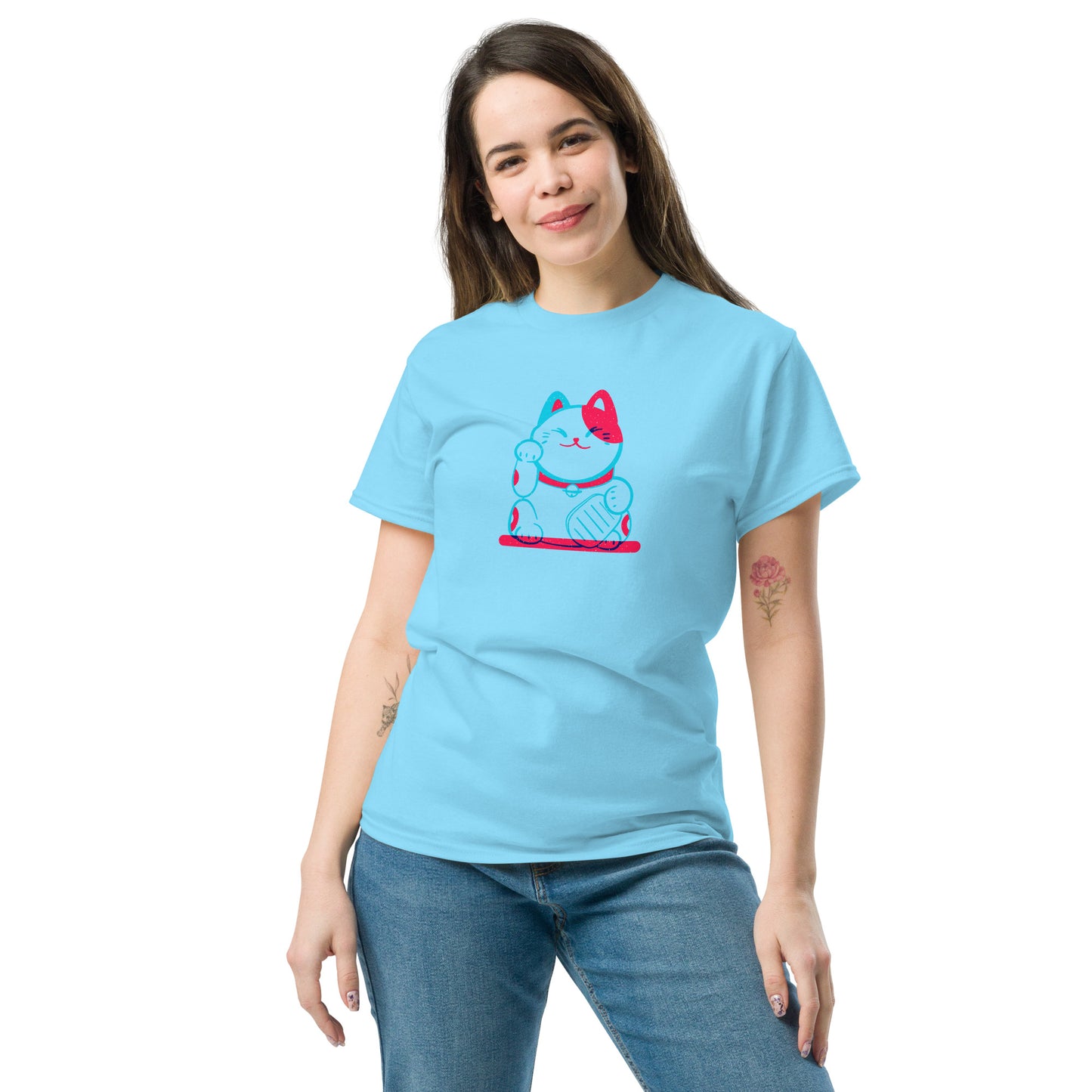 T-shirt classique unisexe - ANIMAUX CHAT PORTE-BONHEUR 3 - GRAND