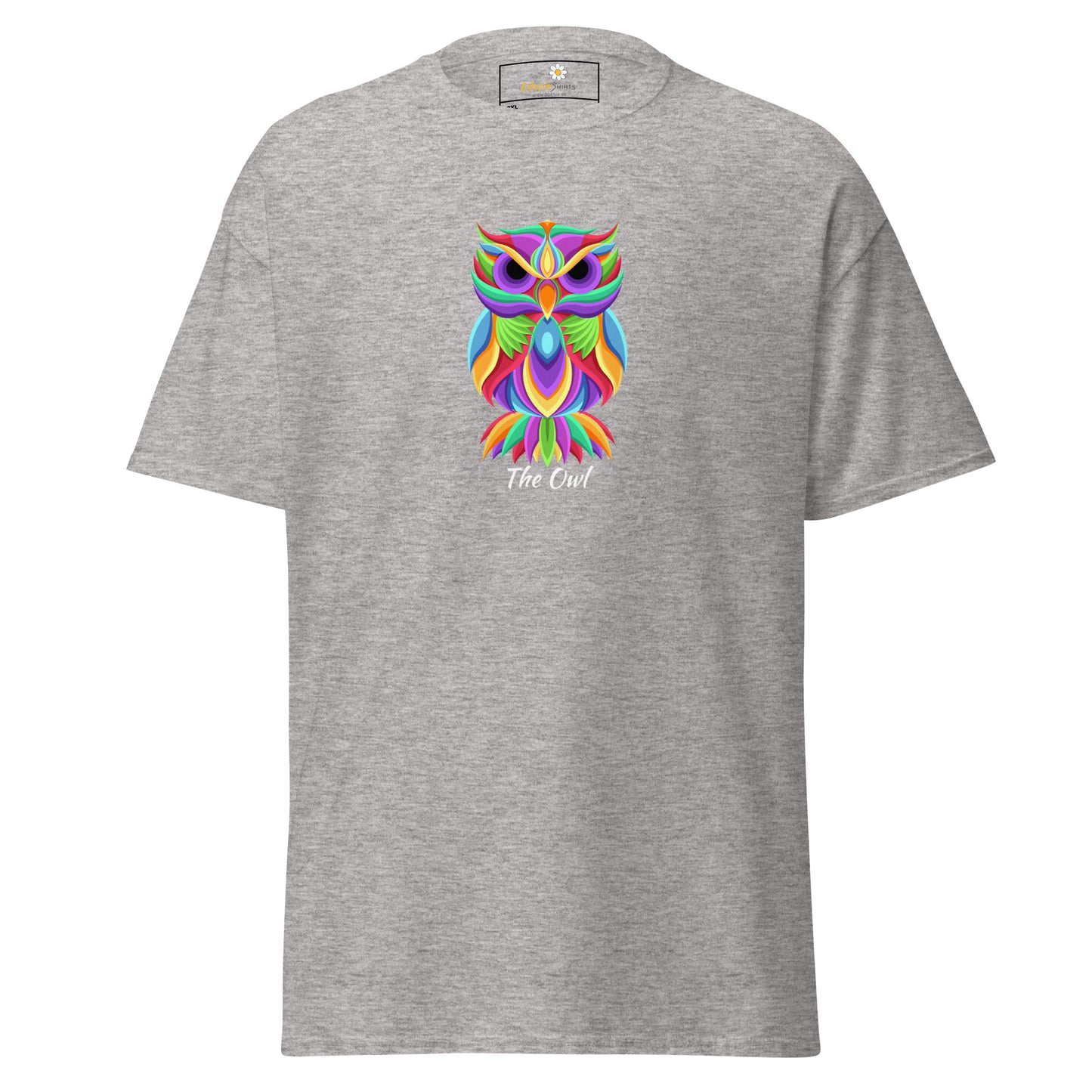 T-shirt classique unisexe - ANIMAUX HIBOUX COULEURS - GRAND