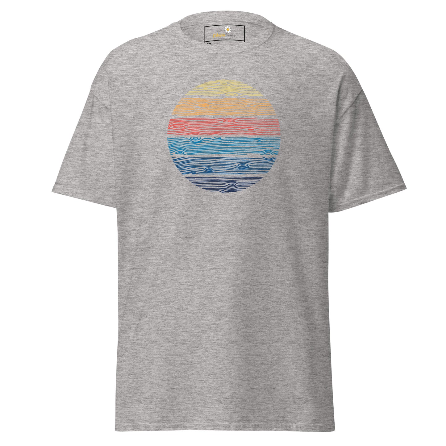 T-shirt classique unisexe - ABSTRACT COLOR CIRCLE WOOD - BIG