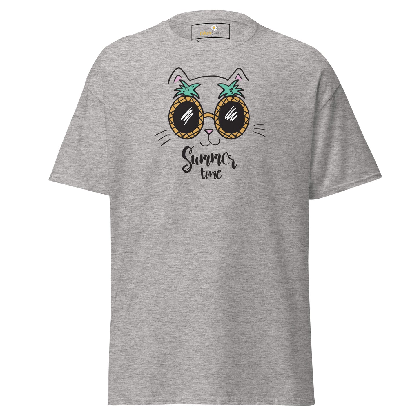 T-shirt classique unisexe - ANIMAUX ANANAS CHAT - GRAND