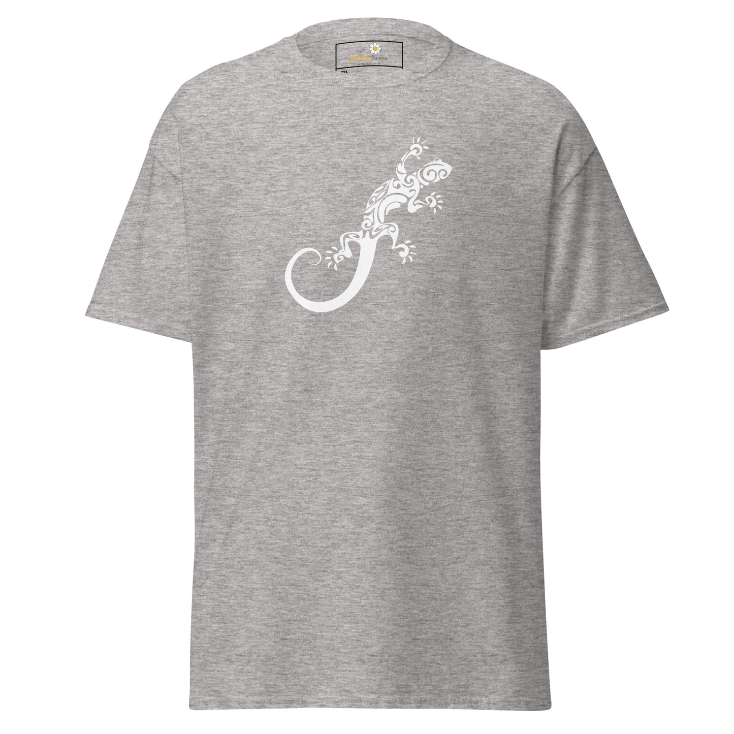 T-shirt classique unisexe - ANIMAUX LÉZARD BLANC - GRAND