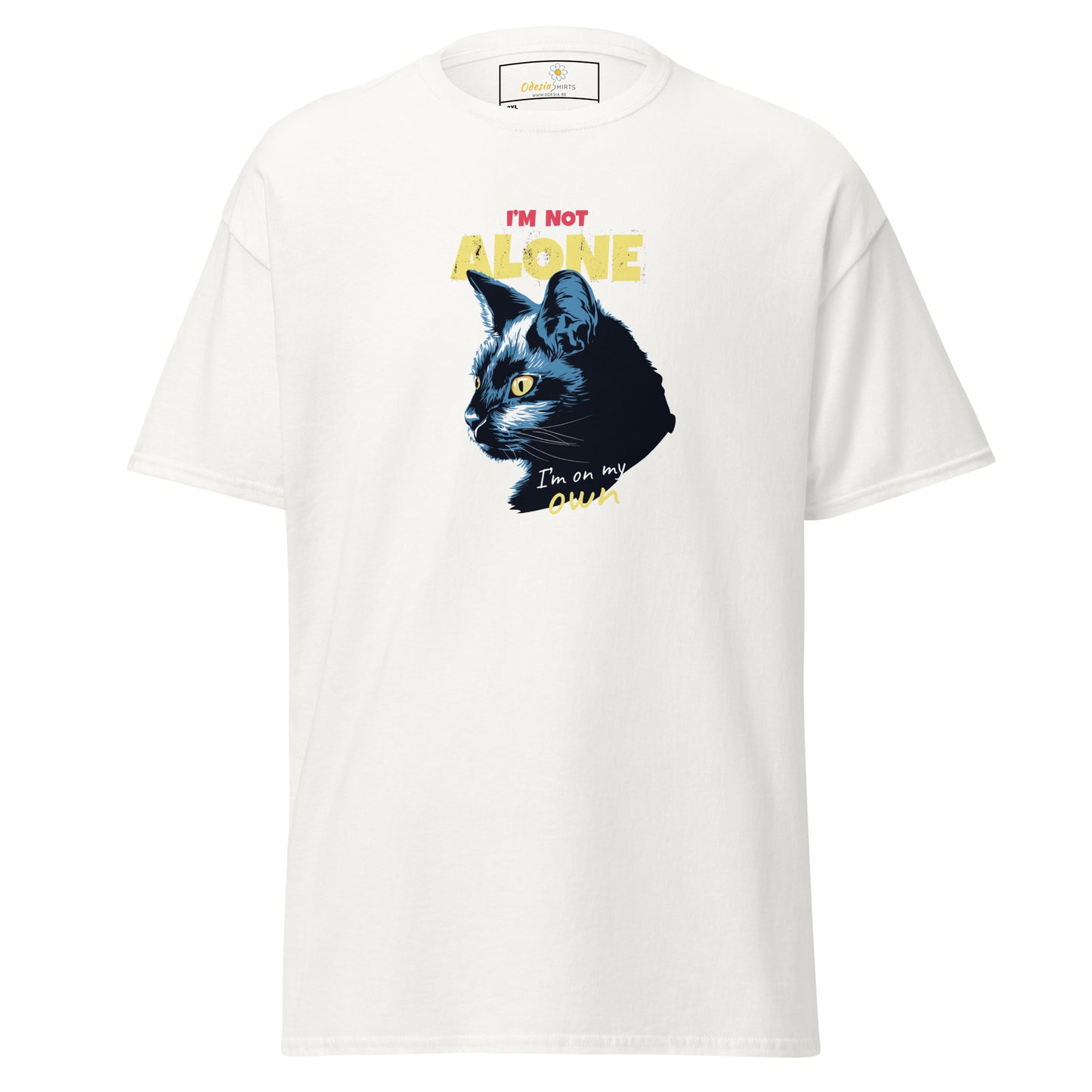 T-shirt classique unisexe - ANIMAUX CHAT PAS SEUL - GRAND