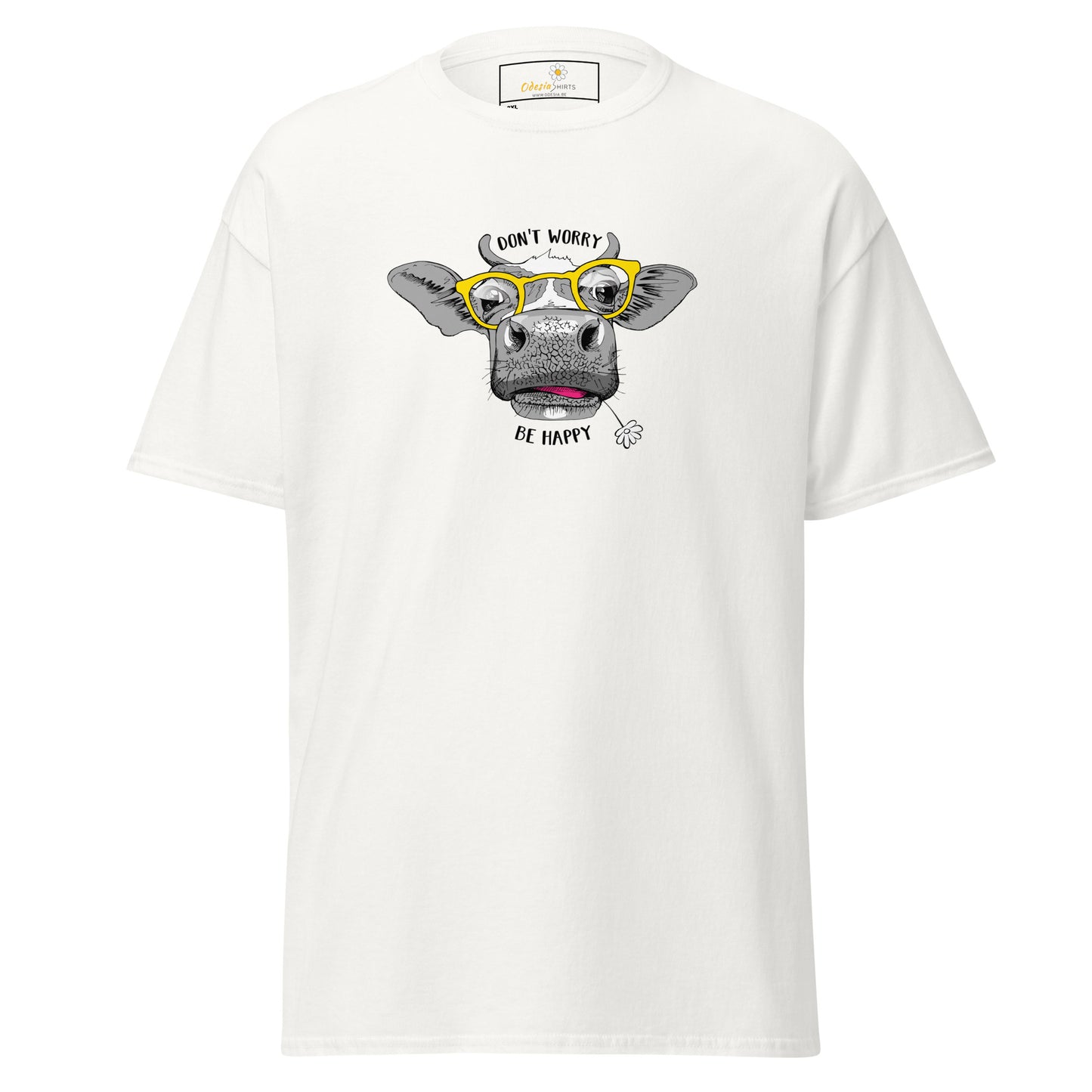 T-shirt classique unisexe - ANIMAUX FUN VACHE LUNETTES - GRAND