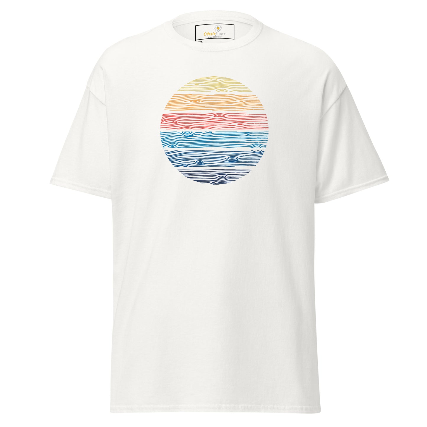 T-shirt classique unisexe - ABSTRACT COLOR CIRCLE WOOD - BIG