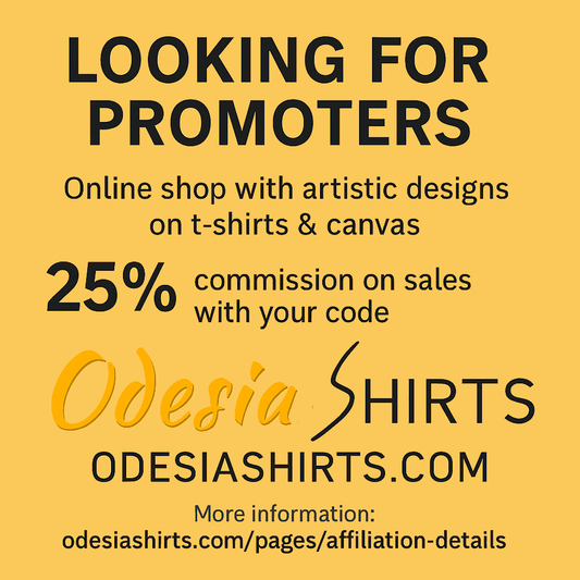 OdesiaSHIRTS.com looking for PROMOTORS to boost SALES