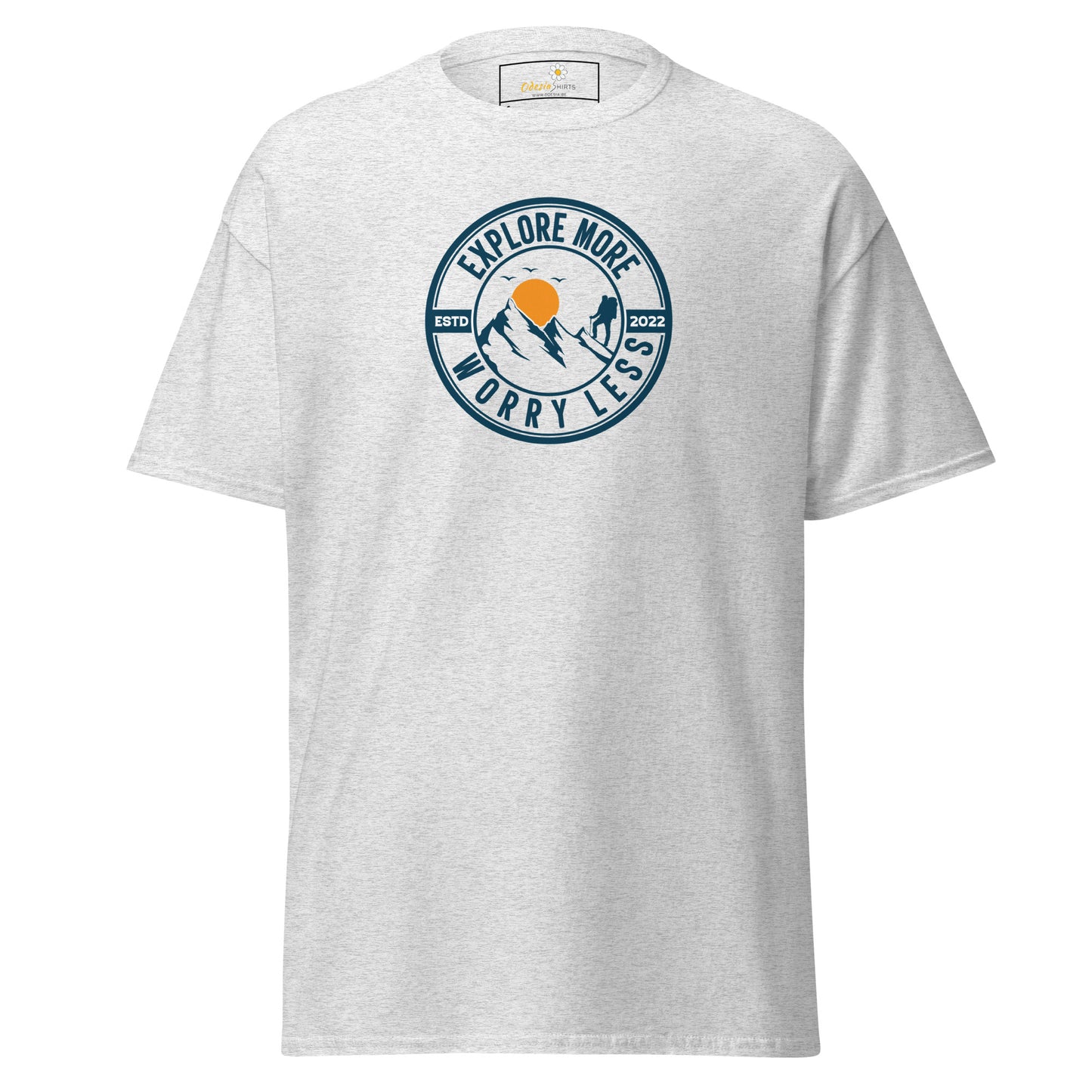 Unisex classic t-shirt - ADVENTURE EXPLORE WORRY LESS - REGULAR