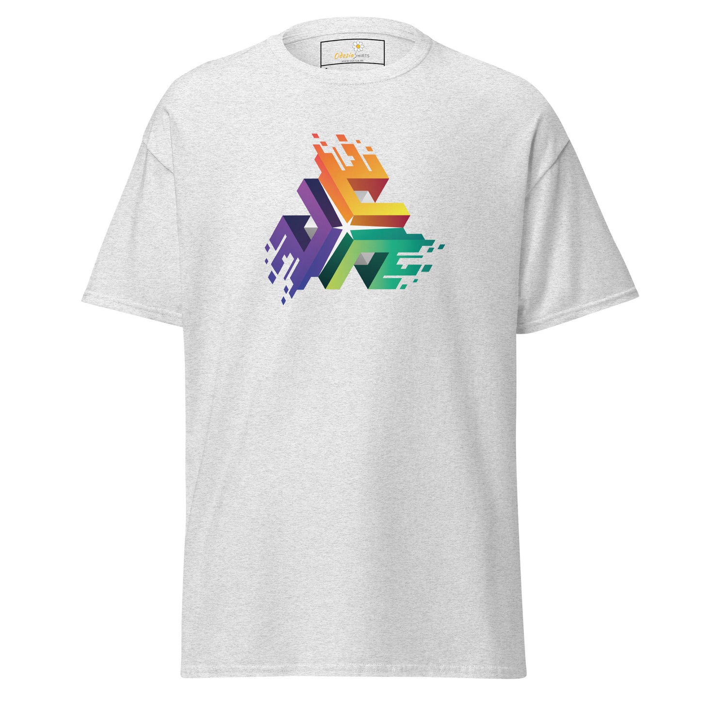 T-shirt classique unisexe - CUBES DE COULEURS ABSTRAITS - RÉGULIER