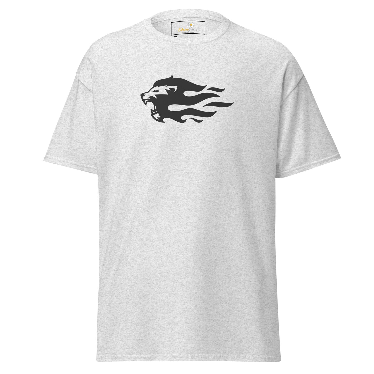Klassiek heren t-shirt - WILDLIFE LION HEAD FLAME - GROOT