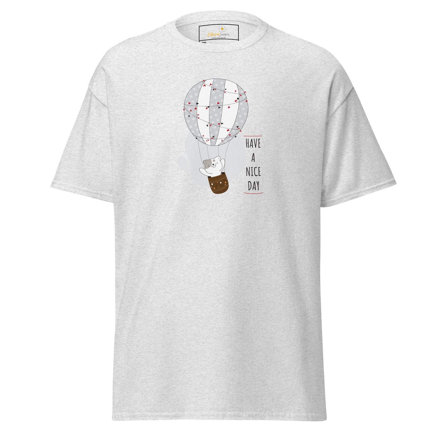 Unisex klassiek t-shirt - DIEREN KAT LUFTBALLON - GROOT