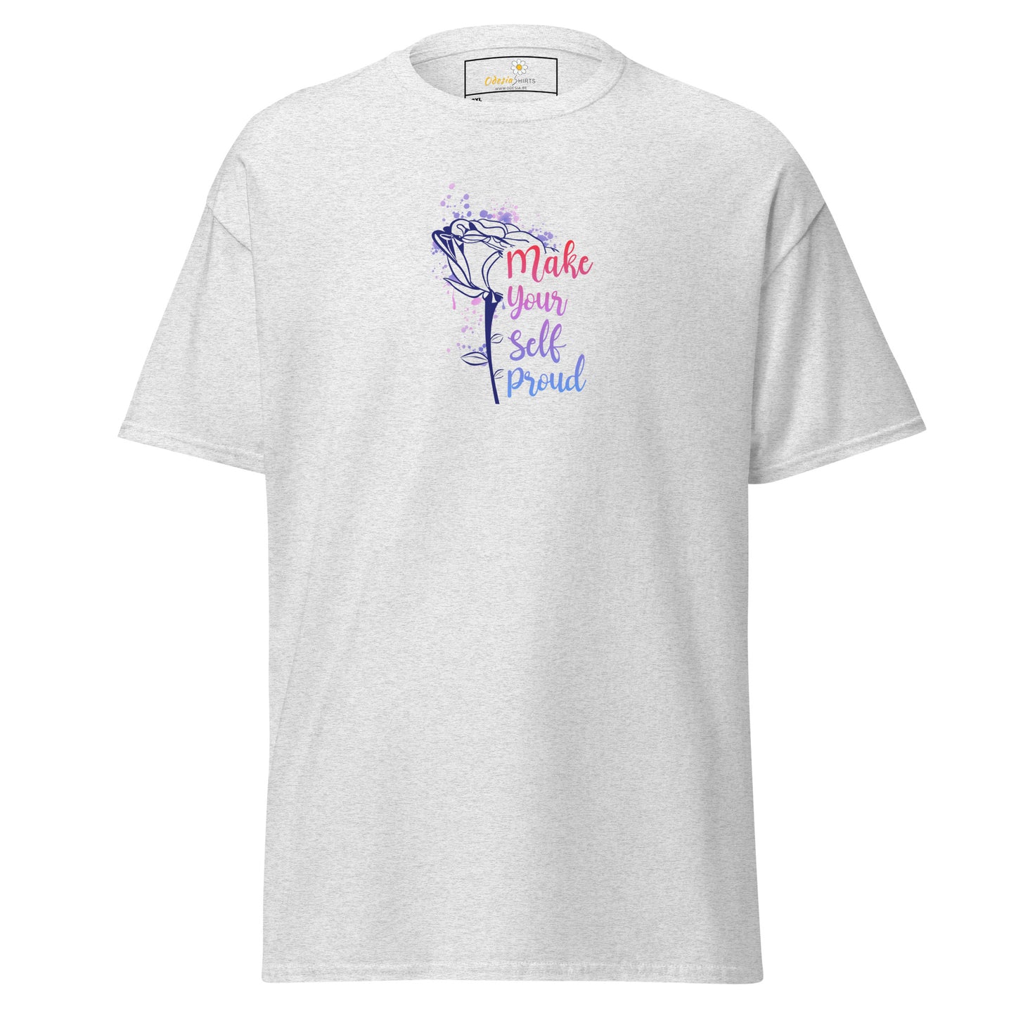 T-shirt classique pour homme - TEXT POSITIVE MAKE YOURSELF PROUD - BIG