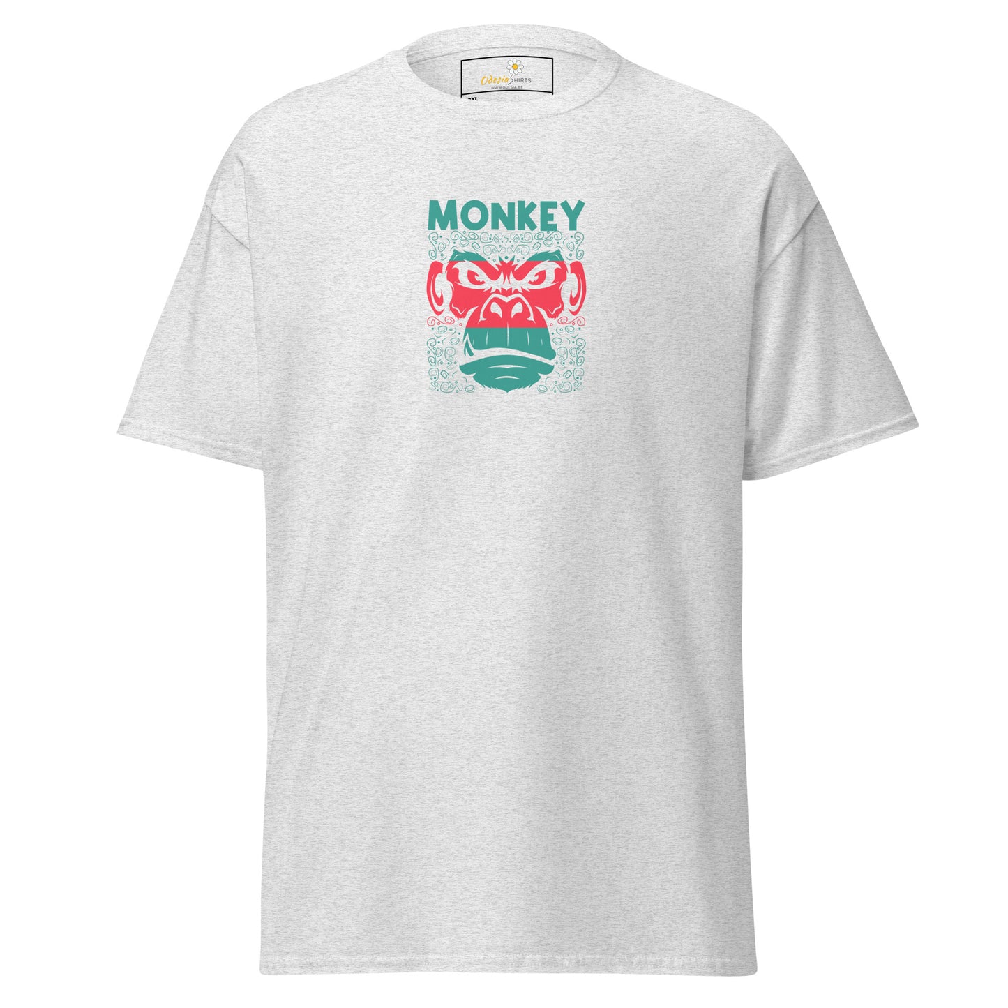 Klassiek heren t-shirt - WILDLIFE MONKEY FACE - GROOT