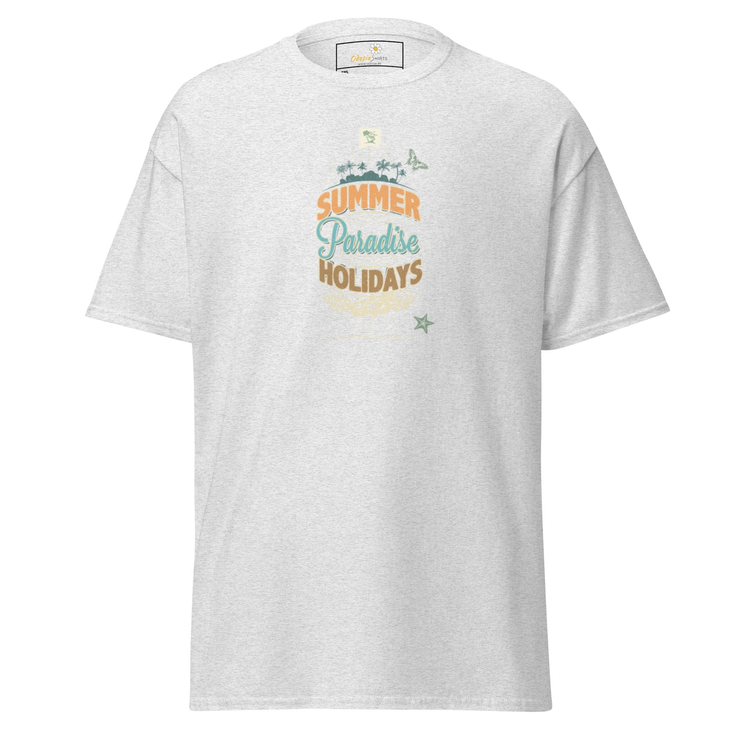 Heren klassiek t-shirt - SUMMER PARADISE - GROOT
