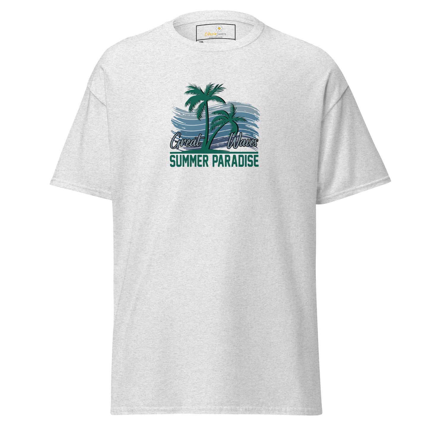 Heren klassiek t-shirt - SUMMER GREAT WAVES - GROOT