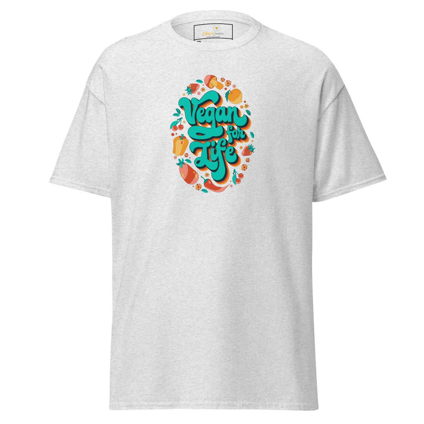Klassiek T-shirt voor heren - VEGECOLO VEGAN FOR LIFE - GROOT