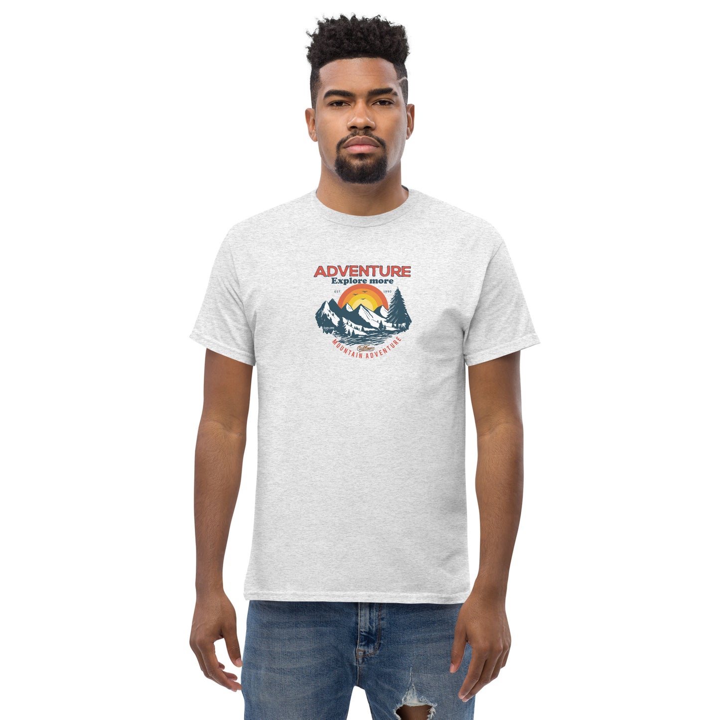 Unisex classic t-shirt - ADVENTURE EXPLORE MORE - BIG