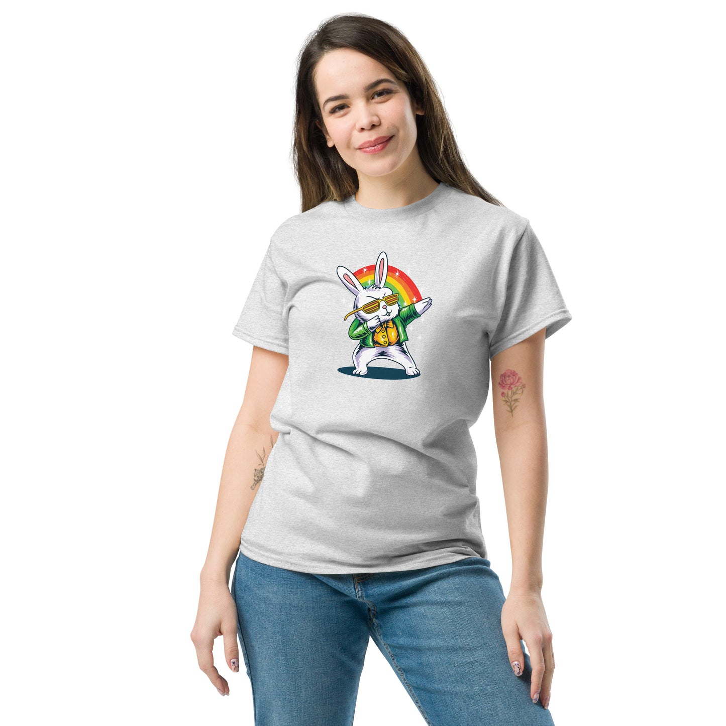 Unisex classic t-shirt - FUN DANCING RABBIT - BIG