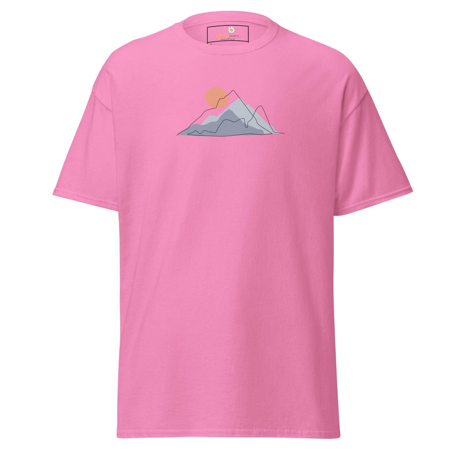T-shirt classique pour homme - NATURE MOUNTAIN SUN - RÉGULIER
