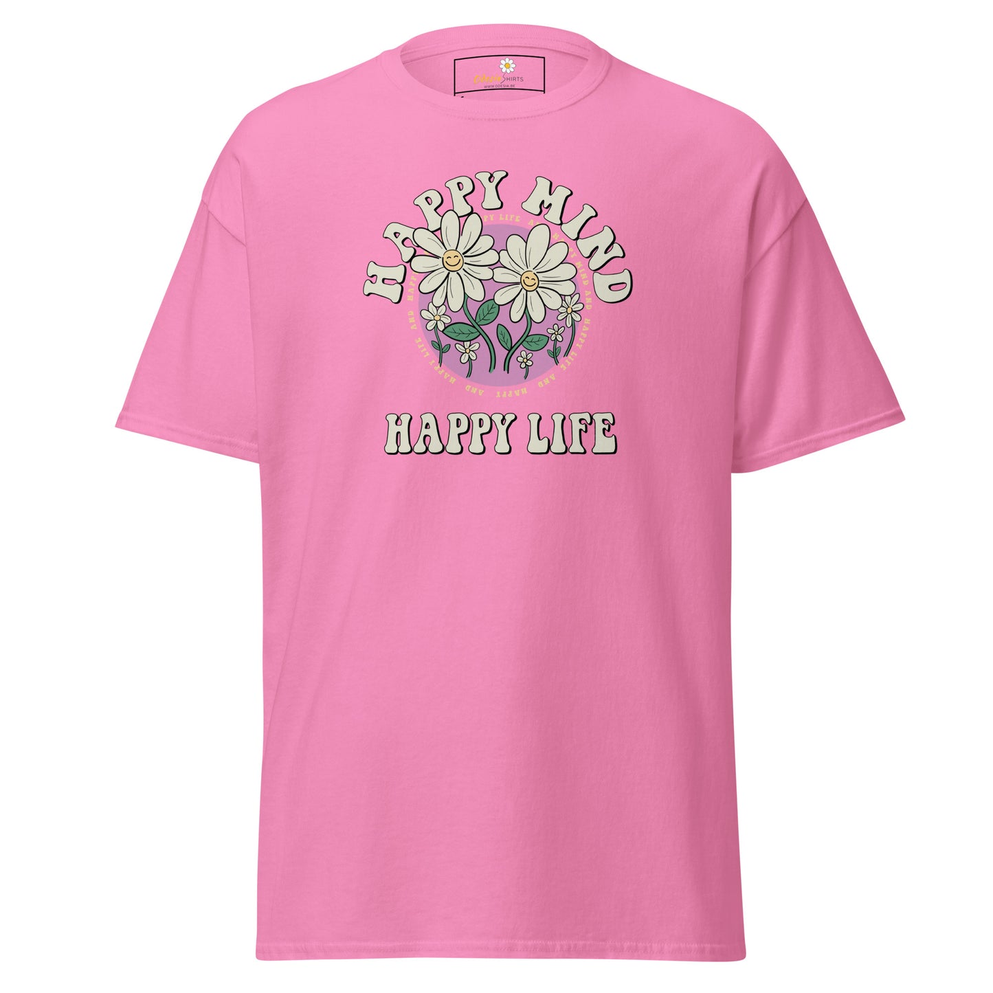 Unisex classic t-shirt - POSITIVE HAPPY MIND LIFE - REGULAR