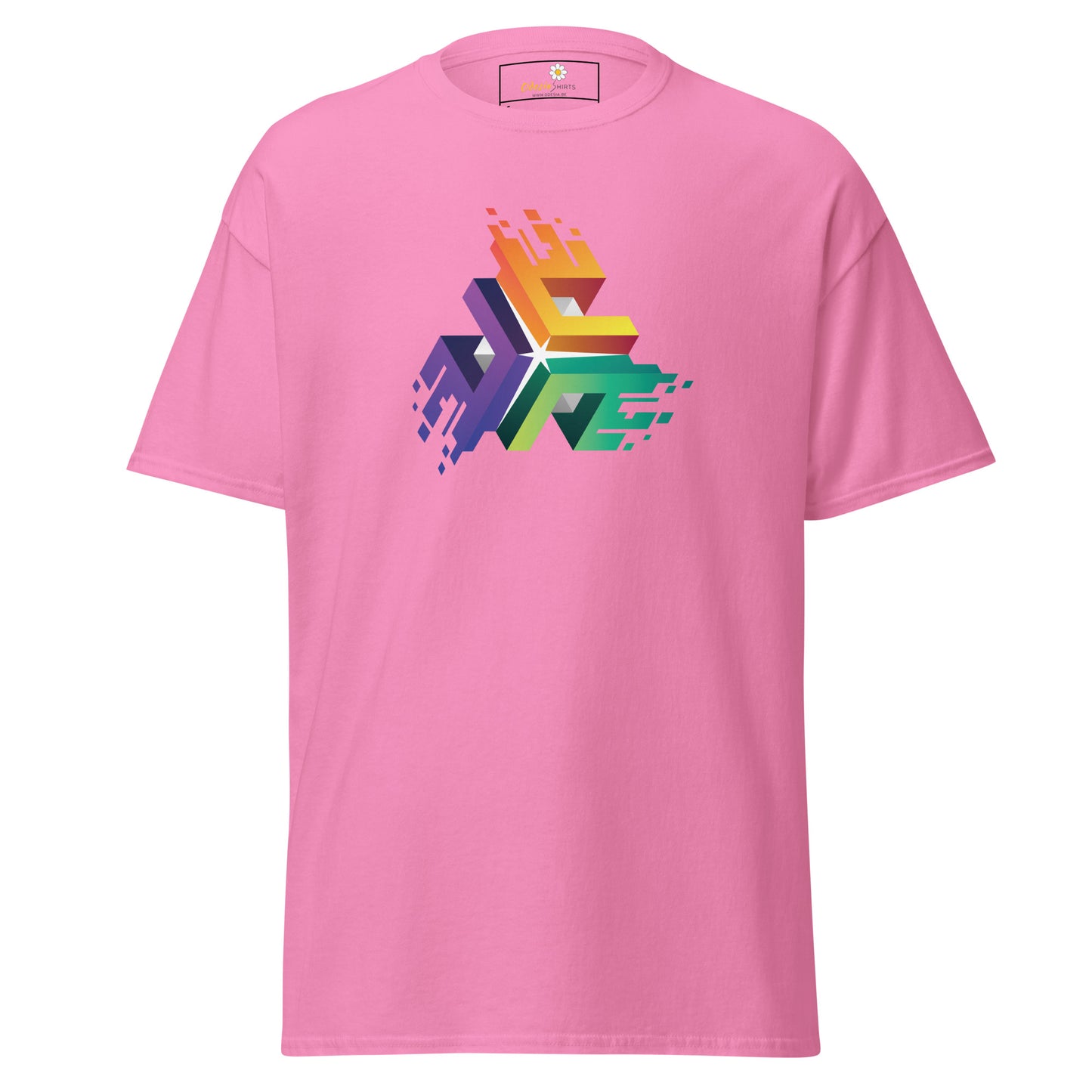 T-shirt classique unisexe - CUBES DE COULEURS ABSTRAITS - RÉGULIER
