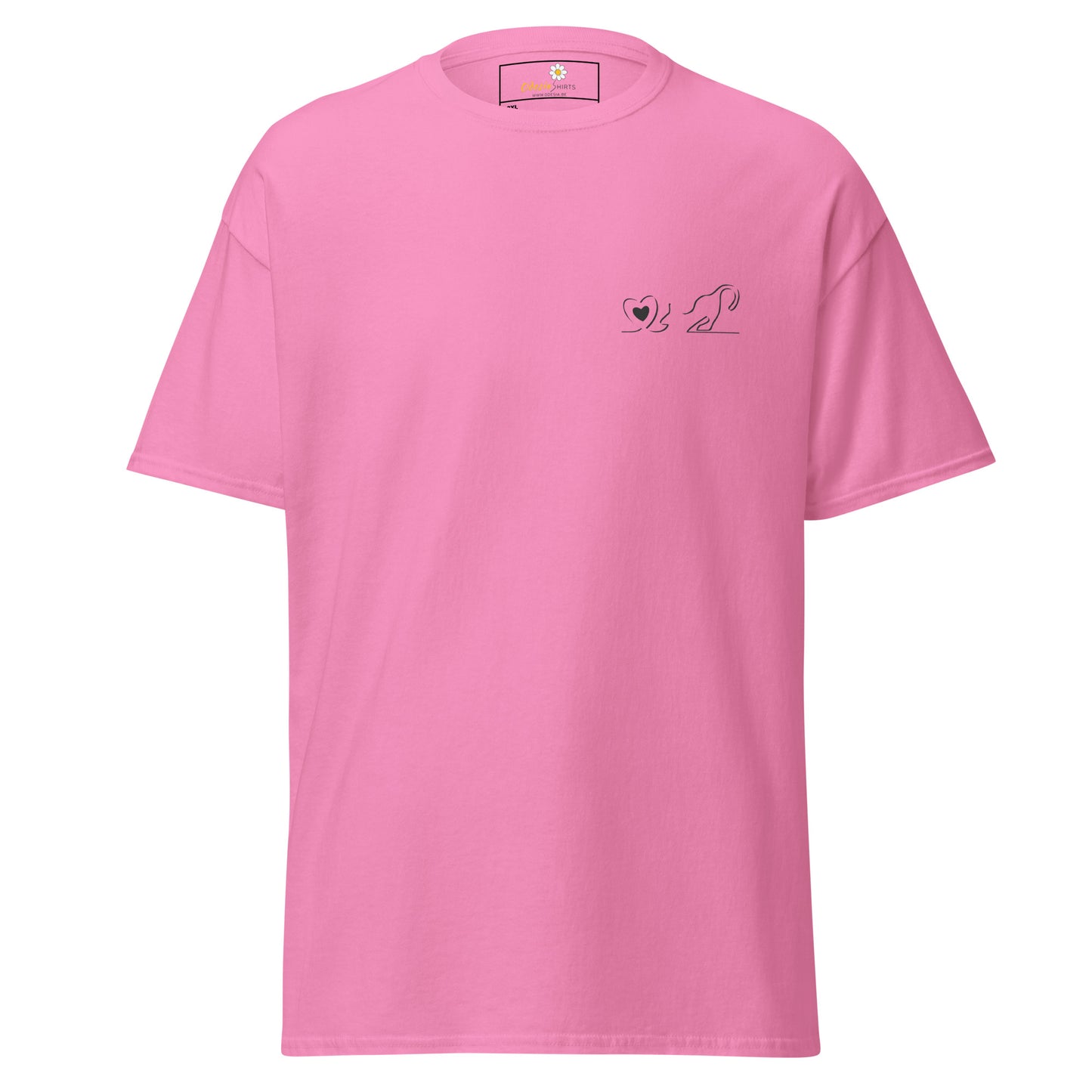 Unisex klassiek t-shirt - ANIMALS POCKET LOVE CAT - REGULAR