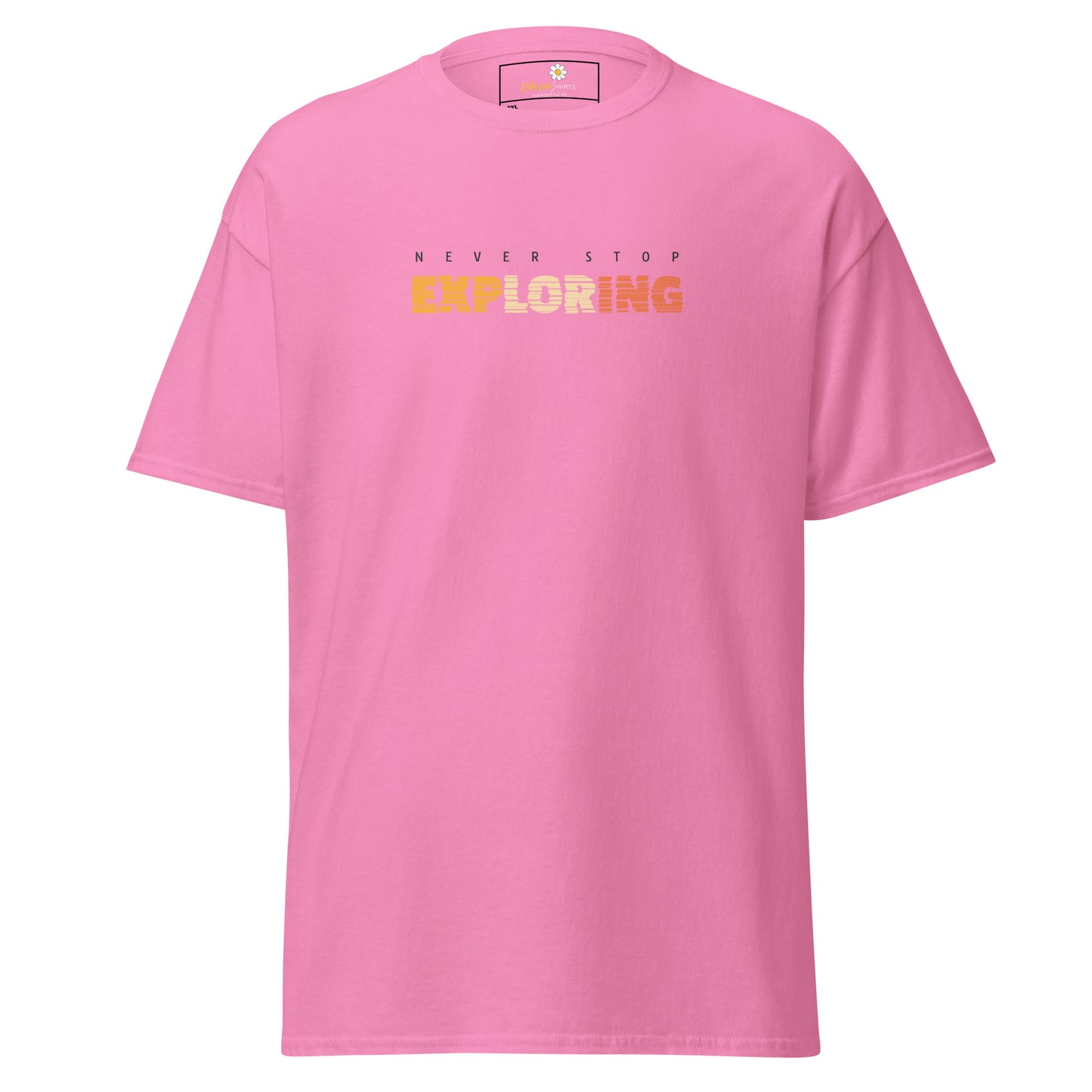 Unisex classic t-shirt - ADVENTURE TEXT NEVER STOP EXPLORING - BIG