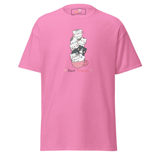 T-shirt classique unisexe - ANIMAUX CHATS DANS UNE TASSE - GRAND