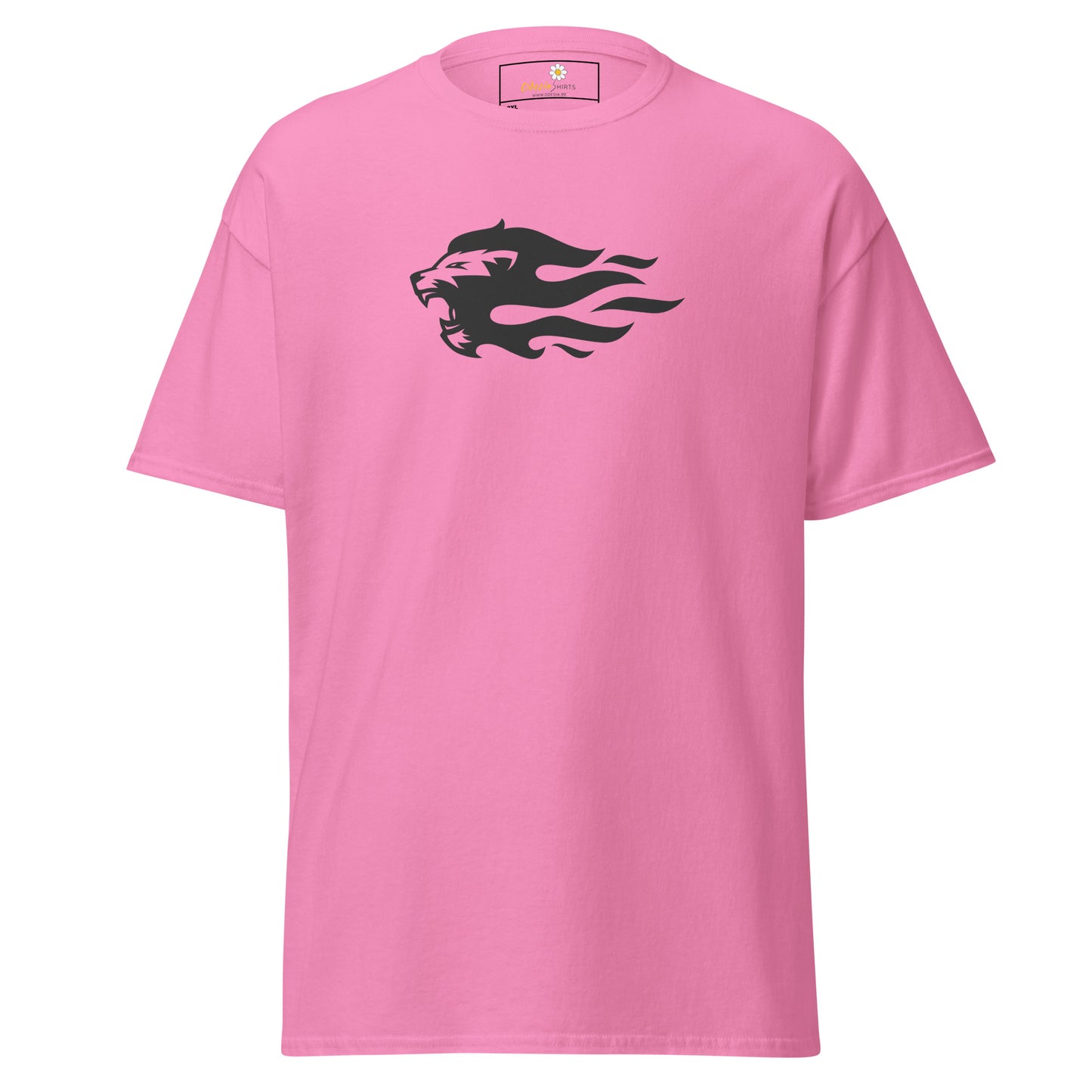 Klassiek heren t-shirt - WILDLIFE LION HEAD FLAME - GROOT