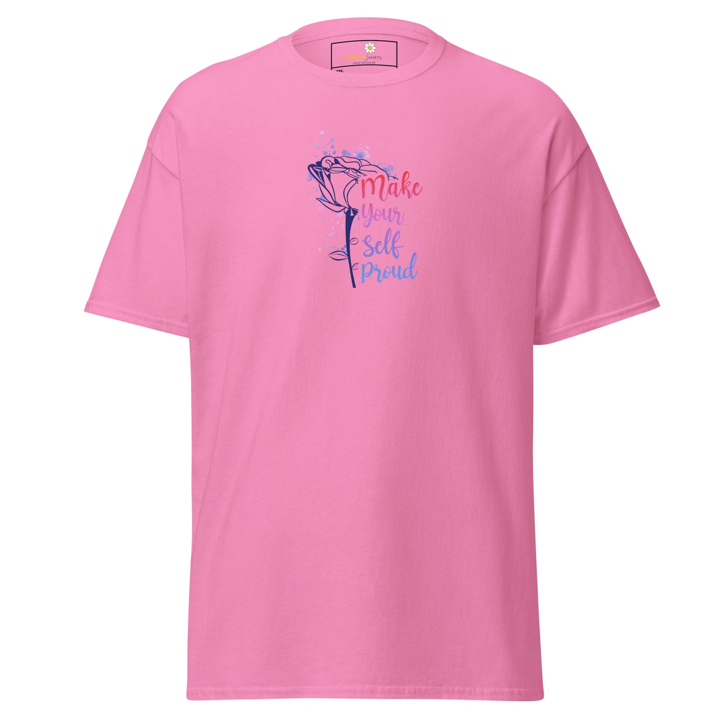 T-shirt classique pour homme - TEXT POSITIVE MAKE YOURSELF PROUD - BIG