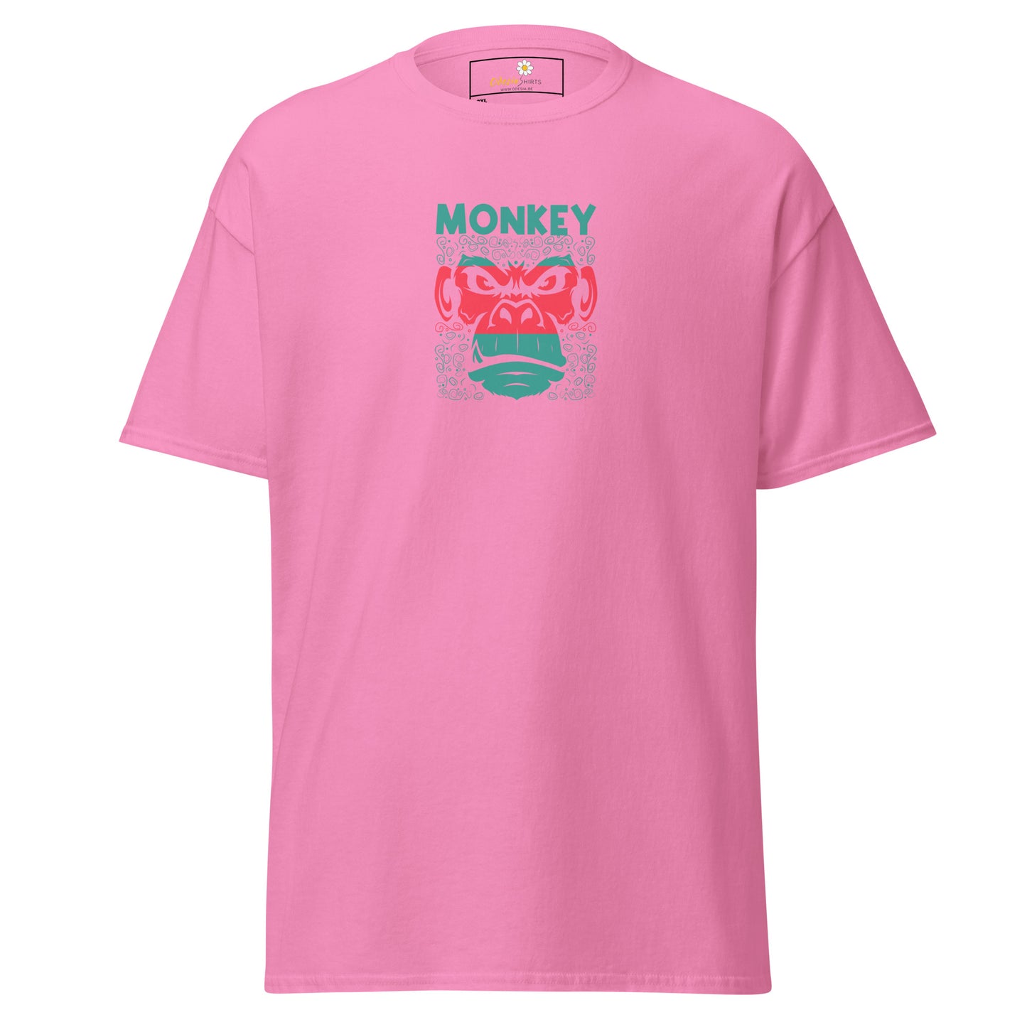 Klassiek heren t-shirt - WILDLIFE MONKEY FACE - GROOT