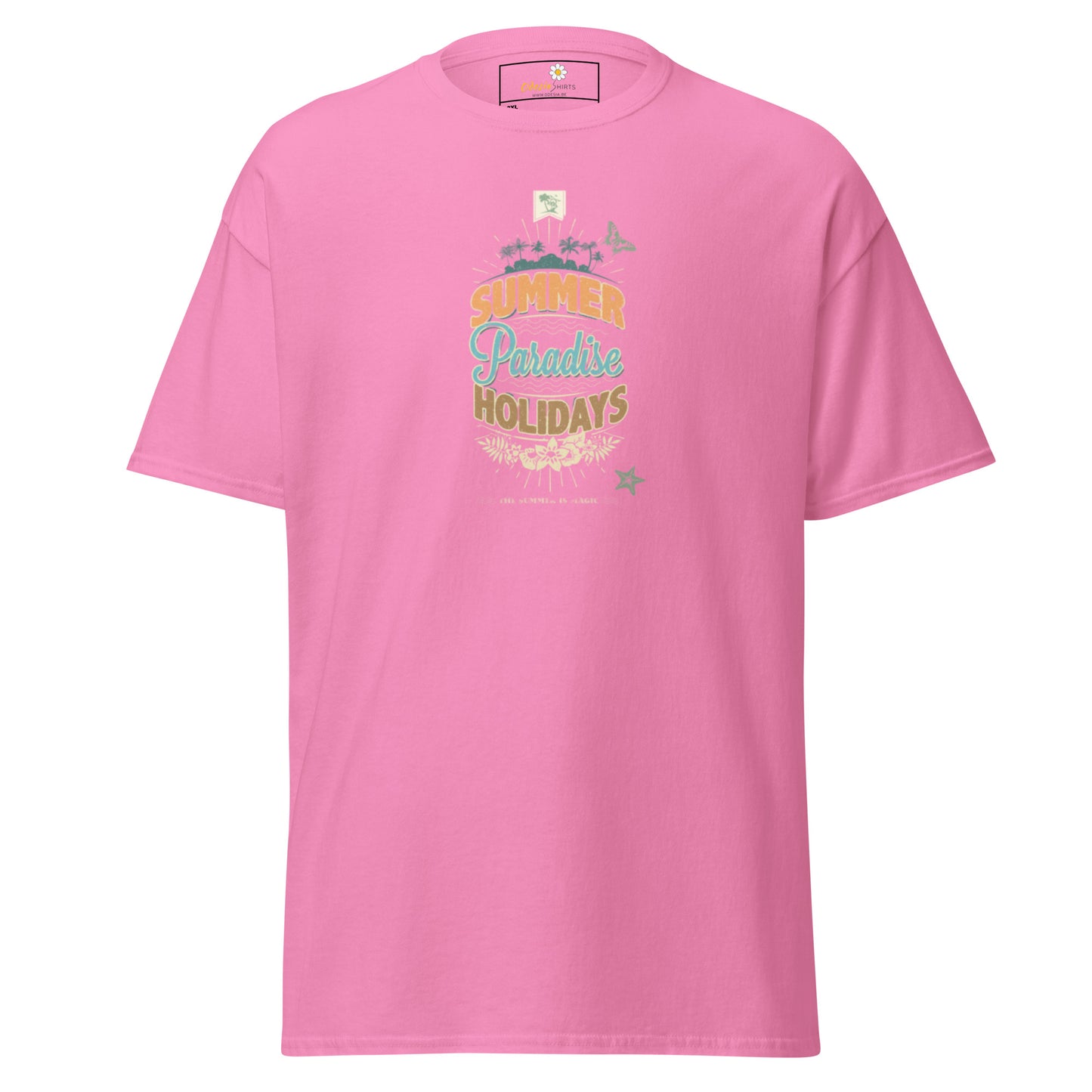 Heren klassiek t-shirt - SUMMER PARADISE - GROOT