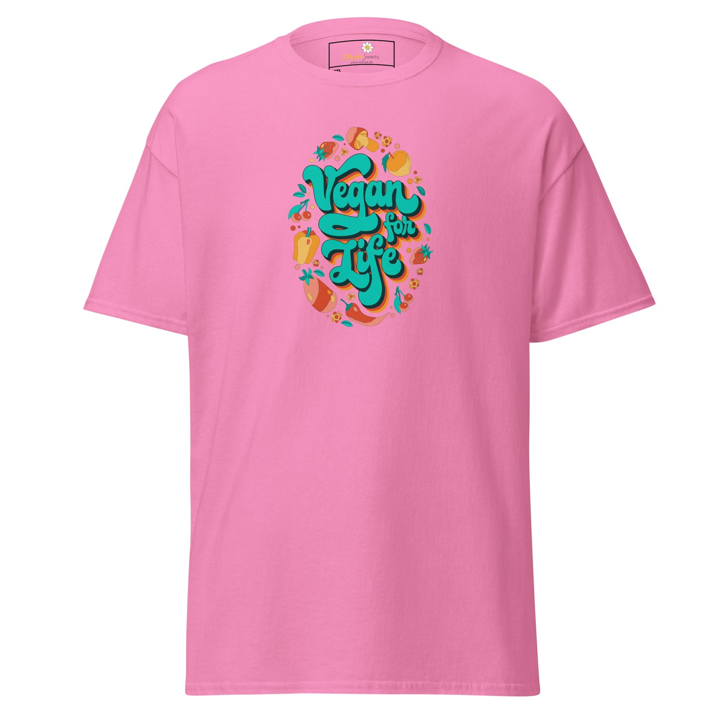 Klassiek T-shirt voor heren - VEGECOLO VEGAN FOR LIFE - GROOT