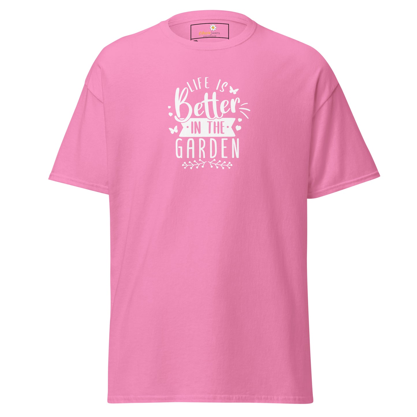 Unisex classic t-shirt - ECOLOGY TEXT LIFE IS BETTER GARDEN - BIG