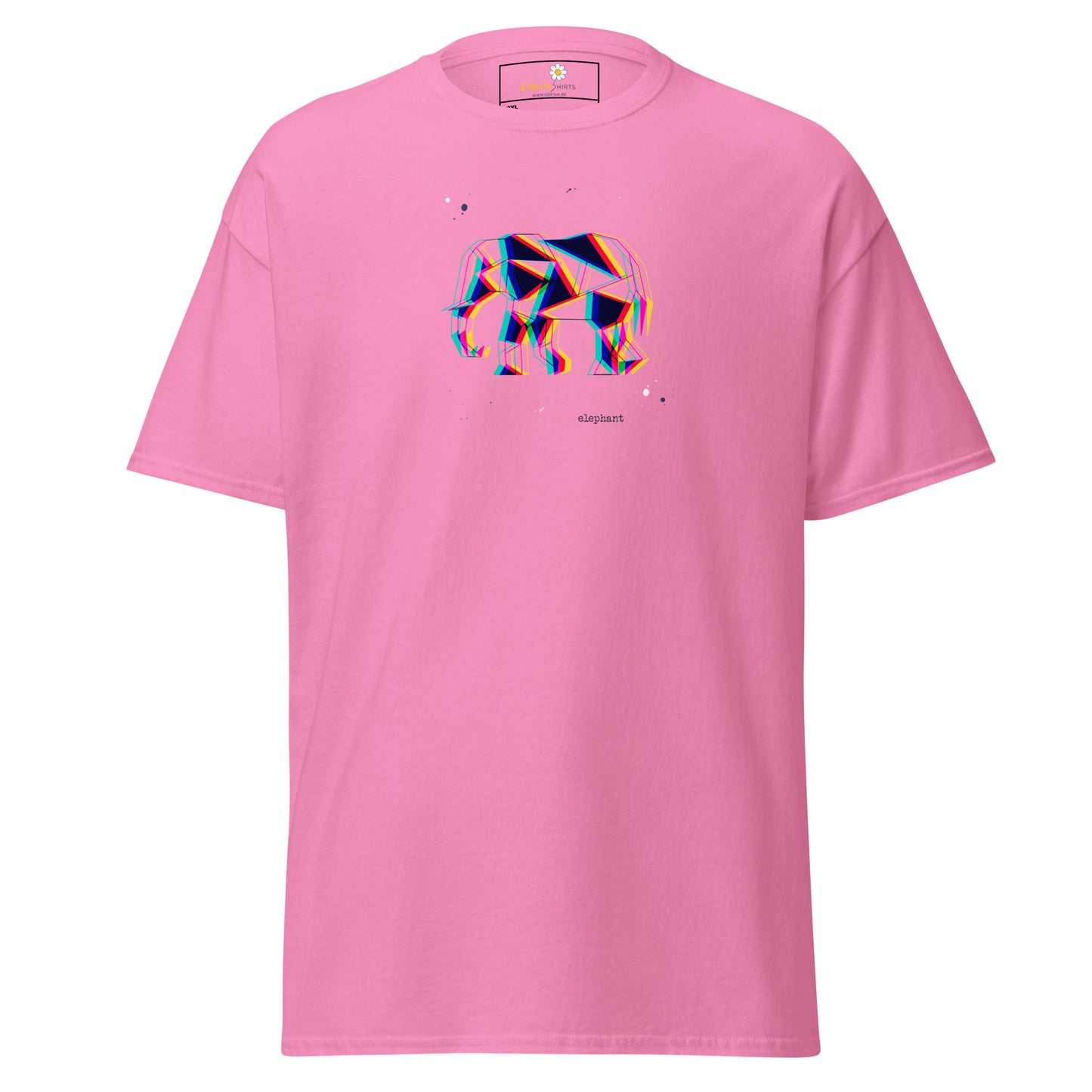 T-shirt classique unisexe - CARRÉS ÉLÉPHANTS ABSTRAITS - GRAND