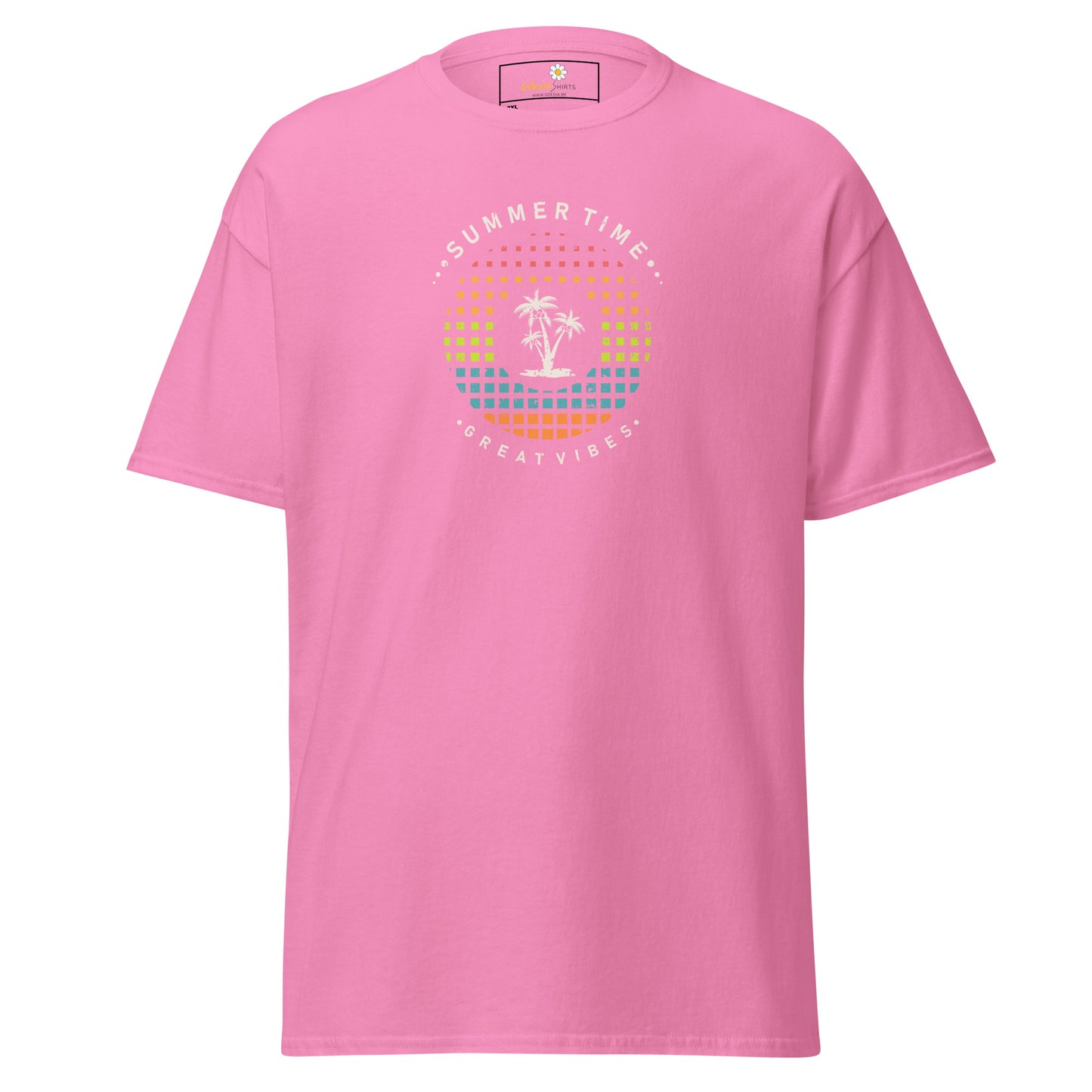 Klassiek T-shirt voor heren - SUMMER GREAT VIBES - GROOT