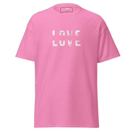 T-shirt classique pour homme - TEXT LOVE YOU - BIG
