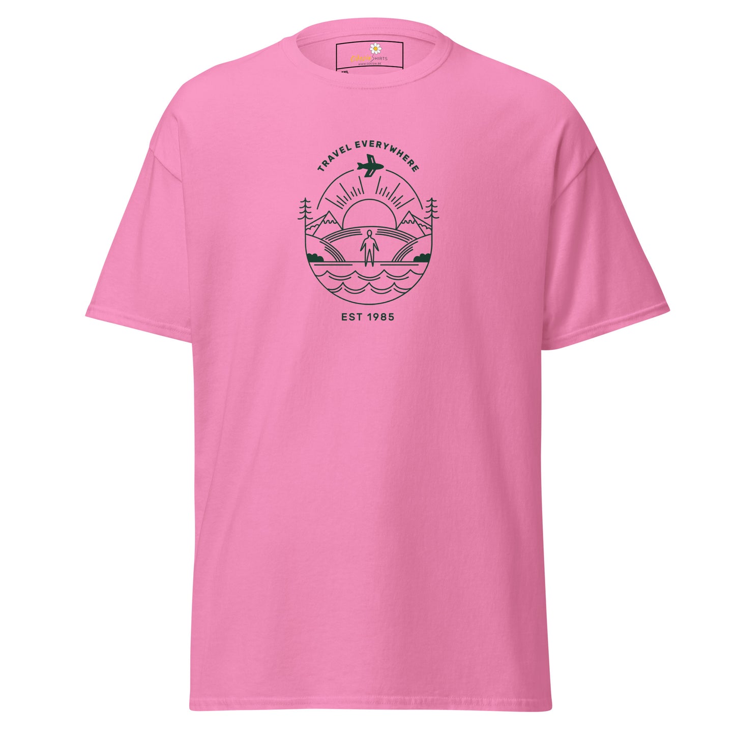 Unisex classic t-shirt - ADVENTURE TRAVEL EVERYWHERE - BIG