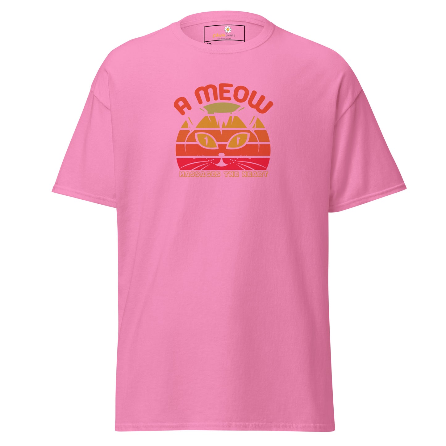 Unisex classic t-shirt - ANIMALS A CAT MASSAGE THE HEART - BIG