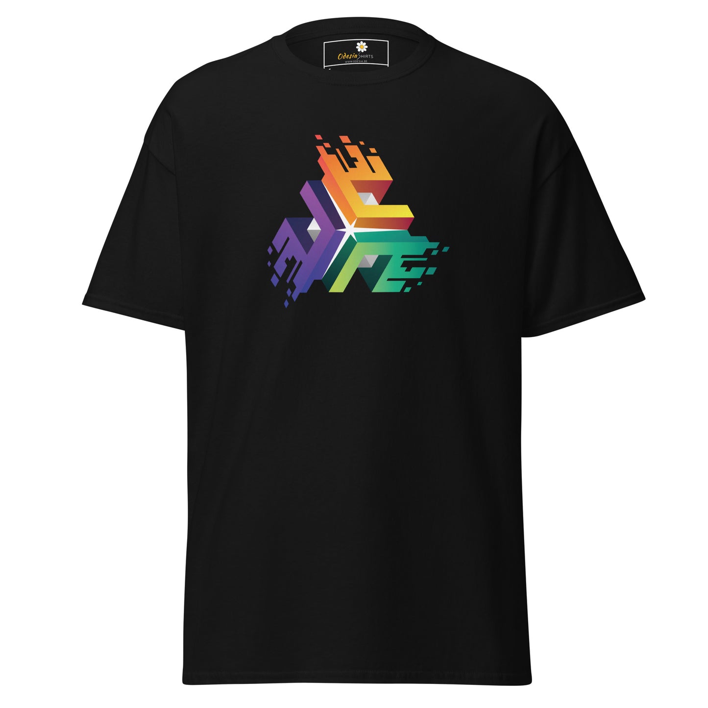 T-shirt classique unisexe - CUBES DE COULEURS ABSTRAITS - RÉGULIER