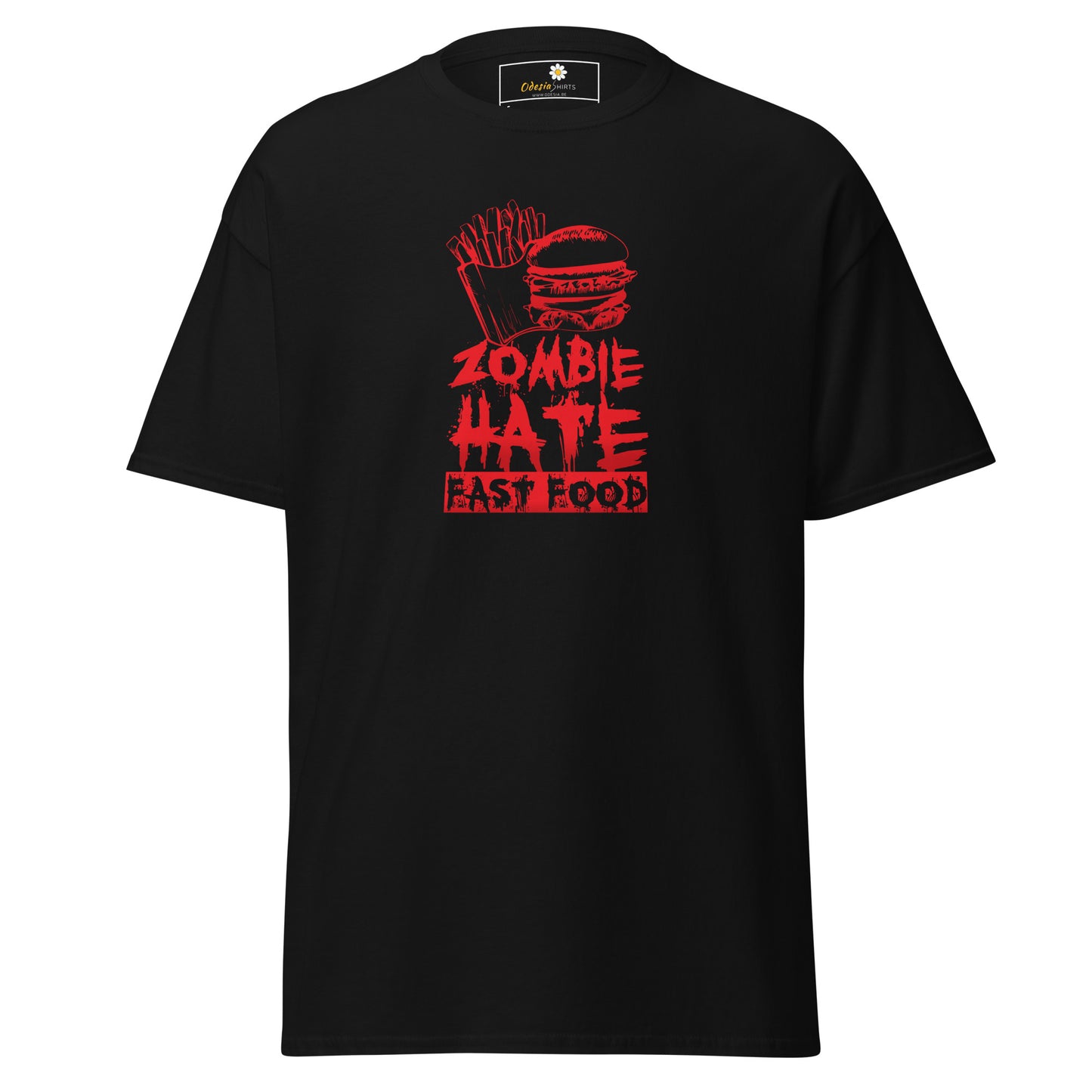 Unisex classic t-shirt - SPOOKIE ZOMBIE HATE FASTFOOD - REGULAR