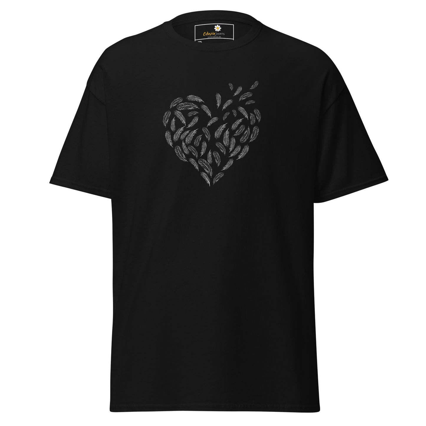 Unisex classic t-shirt - ABSTRACT HEART FEATHER - BIG