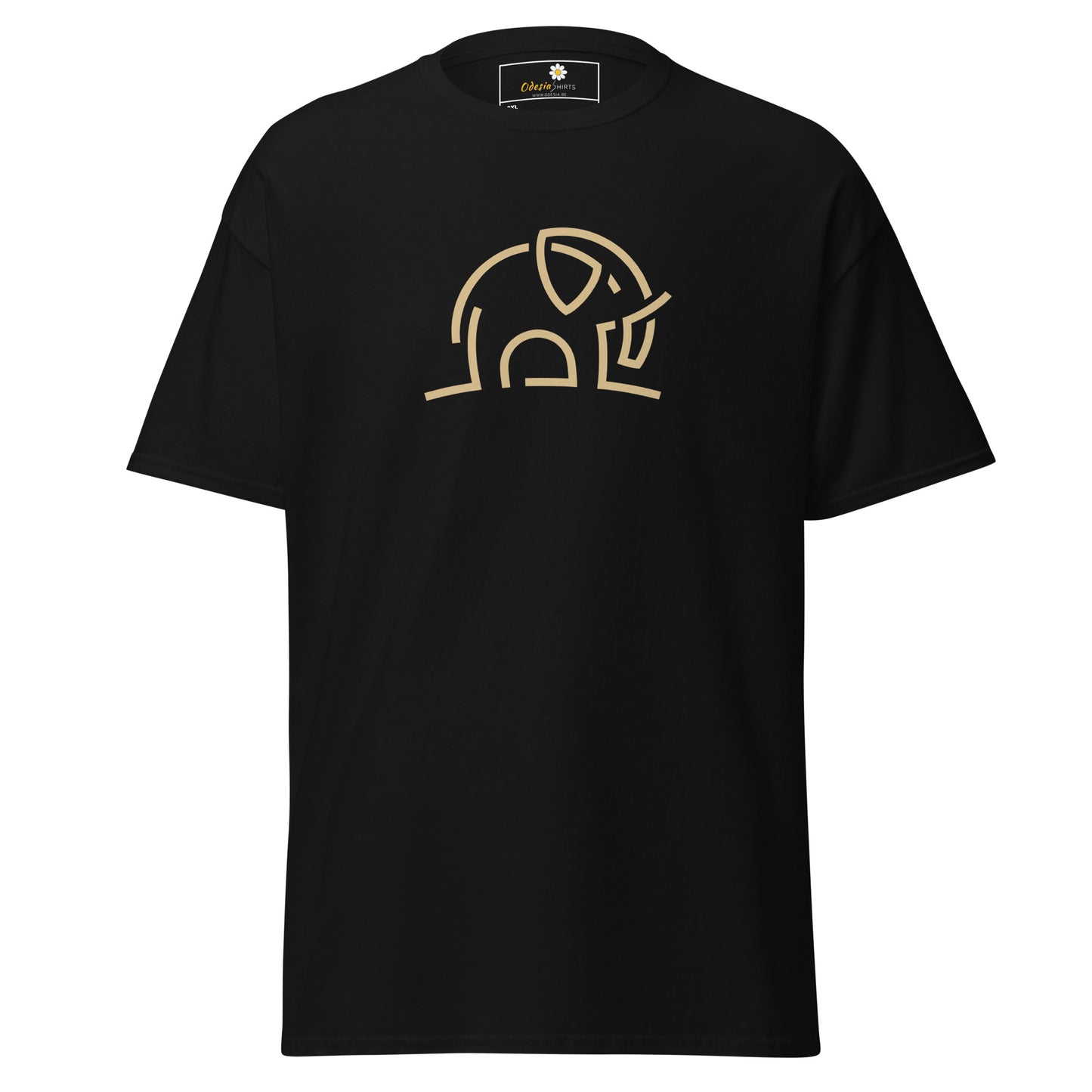 Klassiek heren t-shirt - WILDLIFE ELEPHANT LINES - GROOT