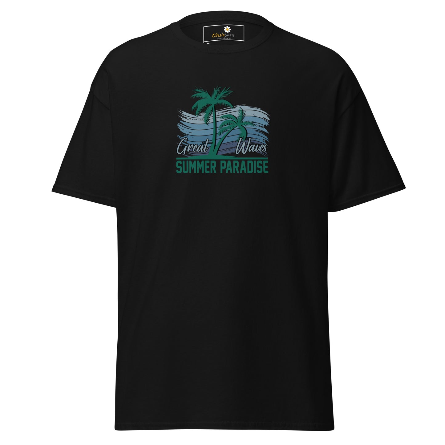 Heren klassiek t-shirt - SUMMER GREAT WAVES - GROOT