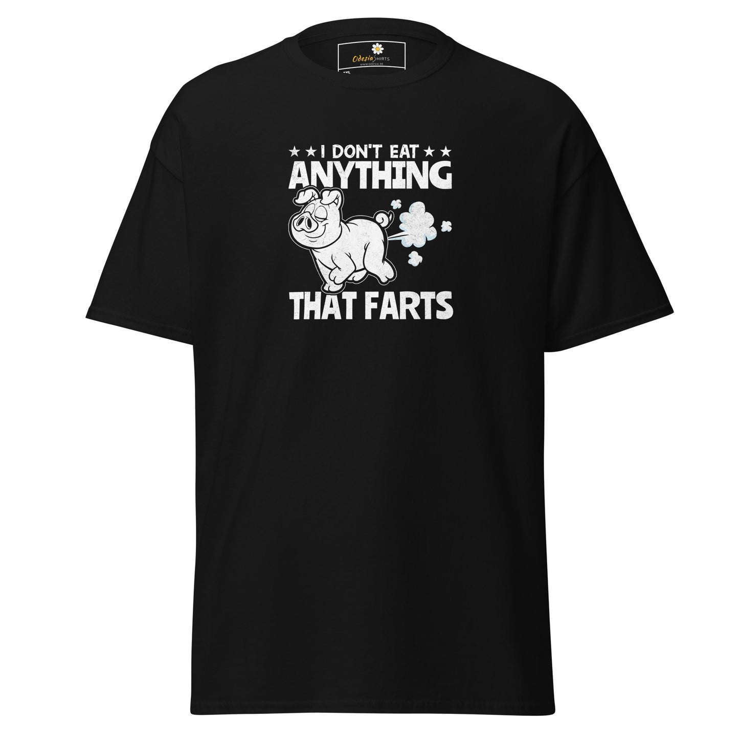 Unisex classic t-shirt - VEGAN FUN I DONT EAT ANYTHING THAT FART - BIG