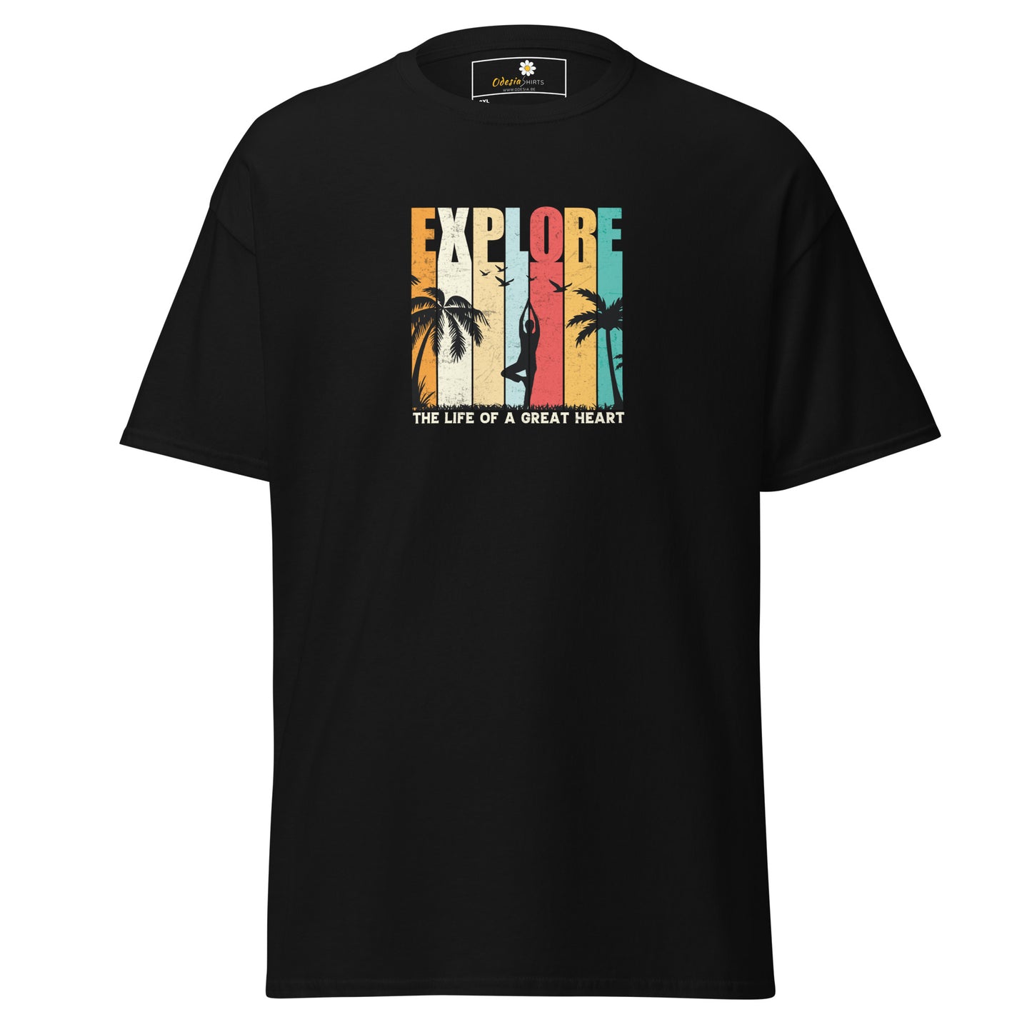 Unisex classic t-shirt - ADVENTURE EXPLORE GREAT HEART - BIG