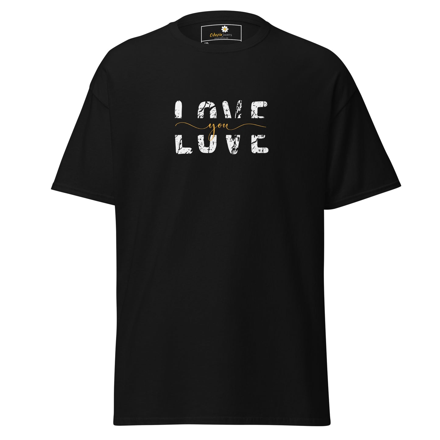 T-shirt classique pour homme - TEXT LOVE YOU - BIG